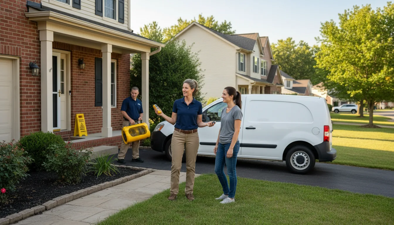 Residential water damage restoration in Marty, SD